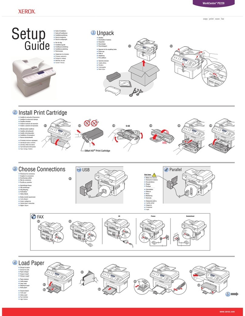 Xerox WORKCENTRE PE 220 User manual