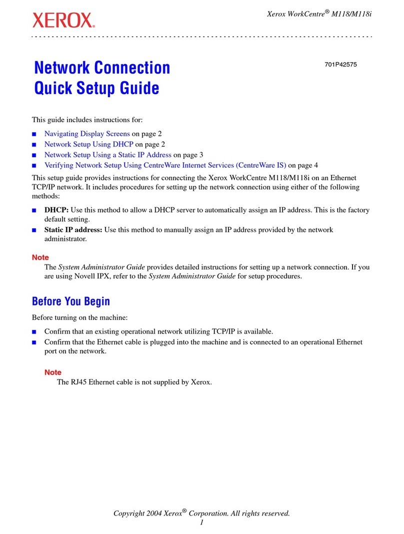Xerox WorkCentre M118 User manual