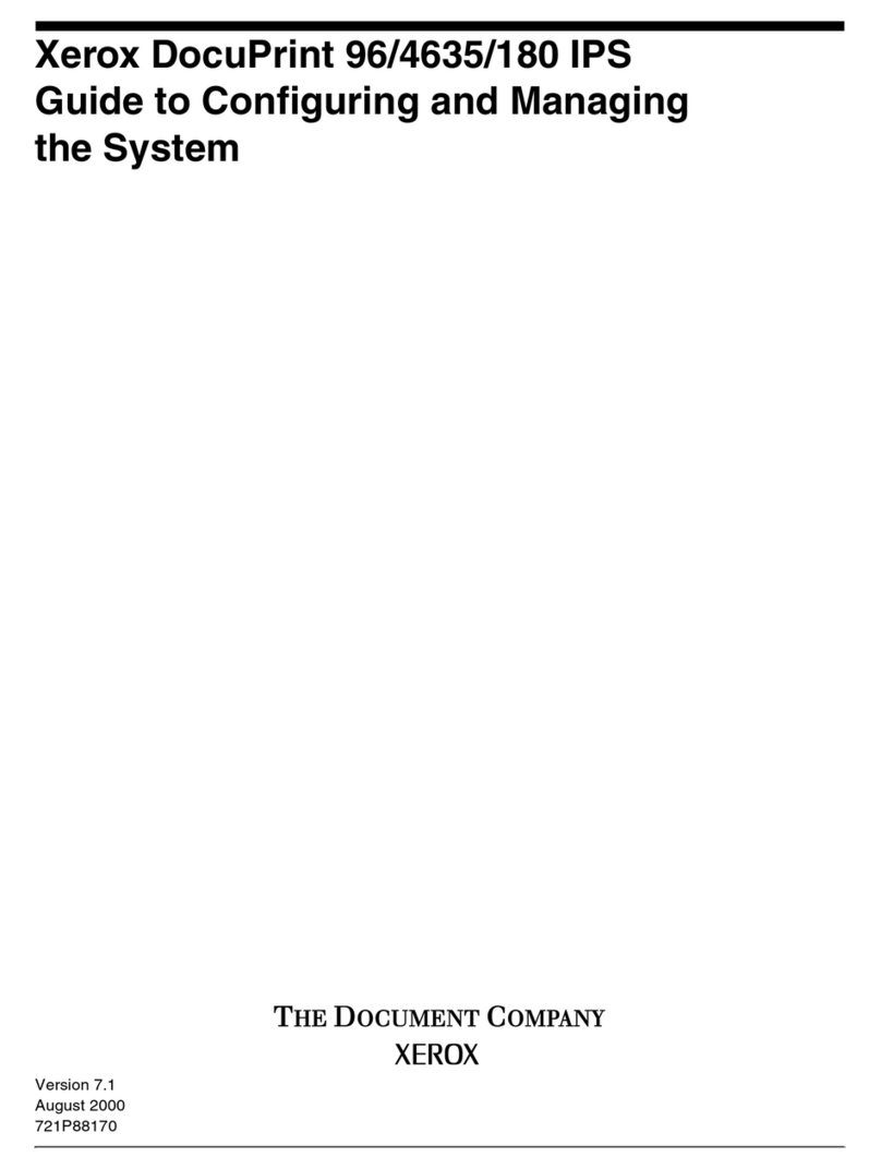 Xerox DocuPrint 180 User manual