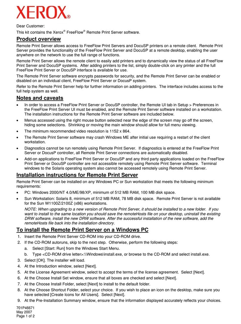 Xerox DocuPrint 100MX User manual