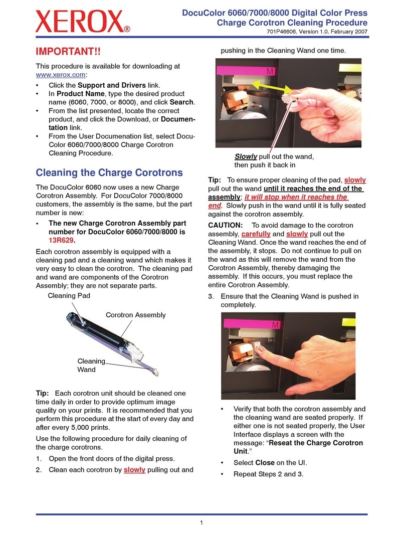 Xerox DocuColor 8000 Manual