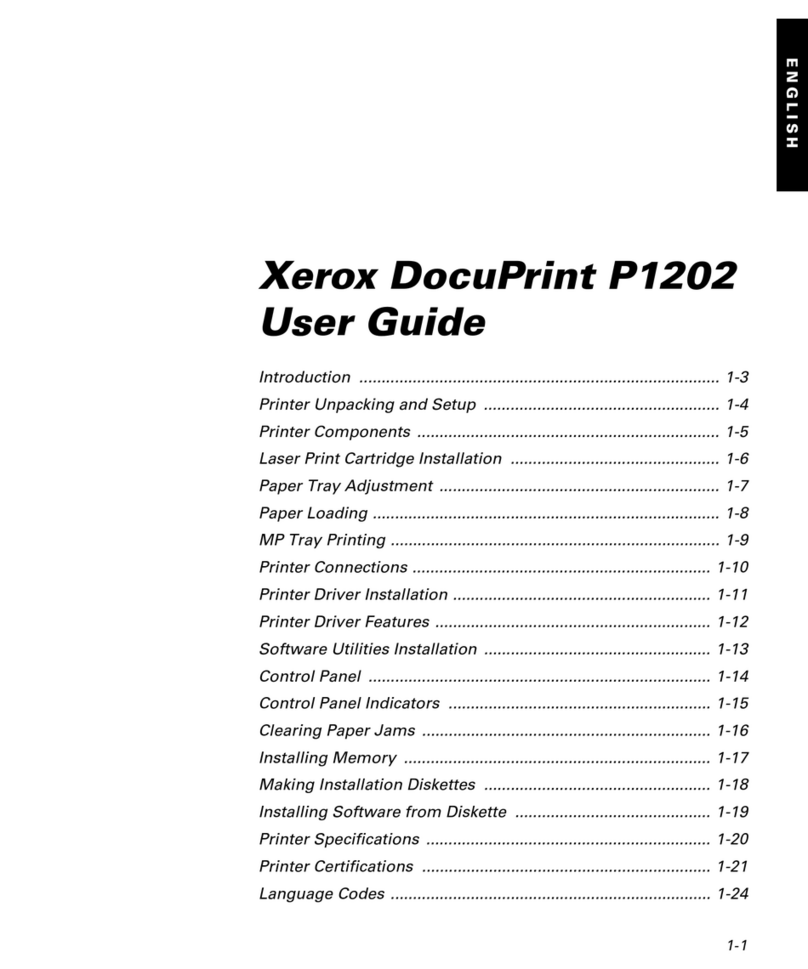 Xerox DocuPrint P1202 User manual