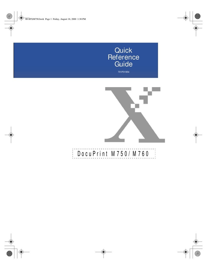 Xerox DocuPrint M750 User manual
