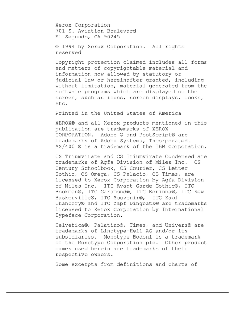 Xerox 4215 User manual