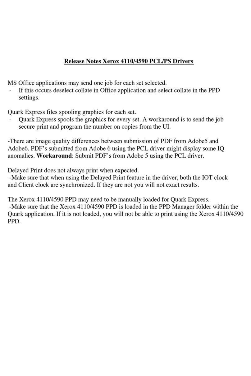 Xerox Legacy 4110 Release notes