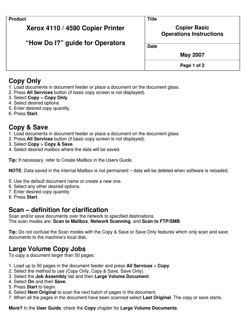Xerox Legacy 4110 Assembly instructions