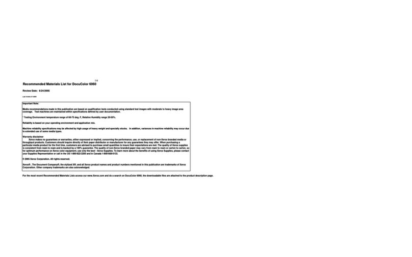 Xerox DocuColor 6060 User manual
