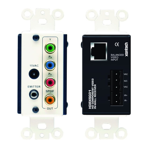 Xantech HDRXSG01 User manual Xantech HDRXSG01 User manual