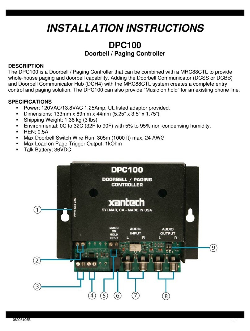 Xantech DPC100 User manual