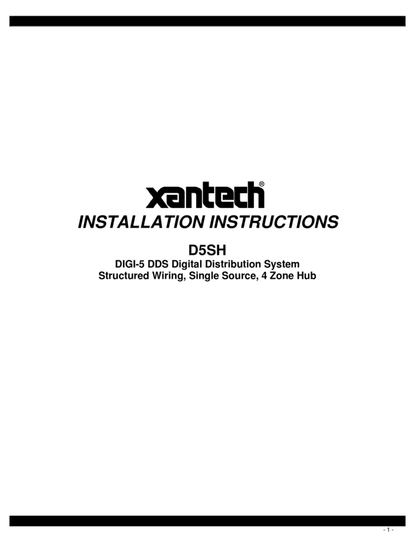 Xantech D5SH User manual Xantech D5SH User manual