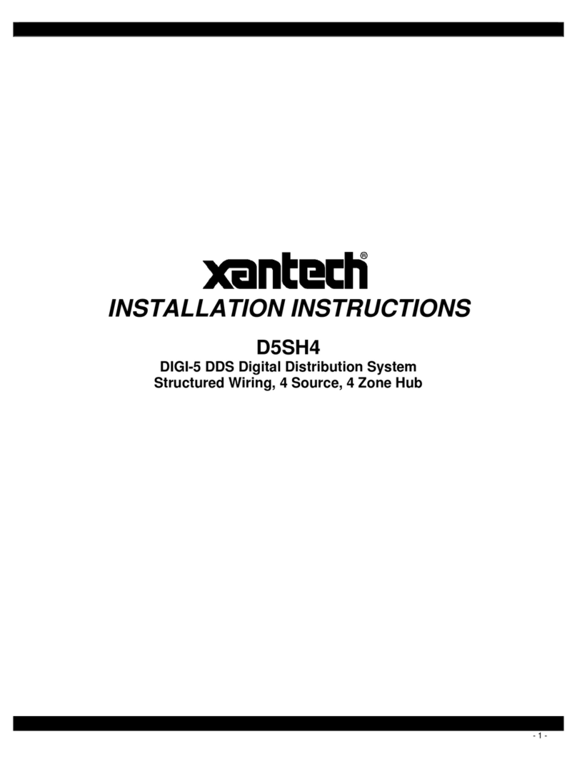 Xantech D5SH4 installation instructions