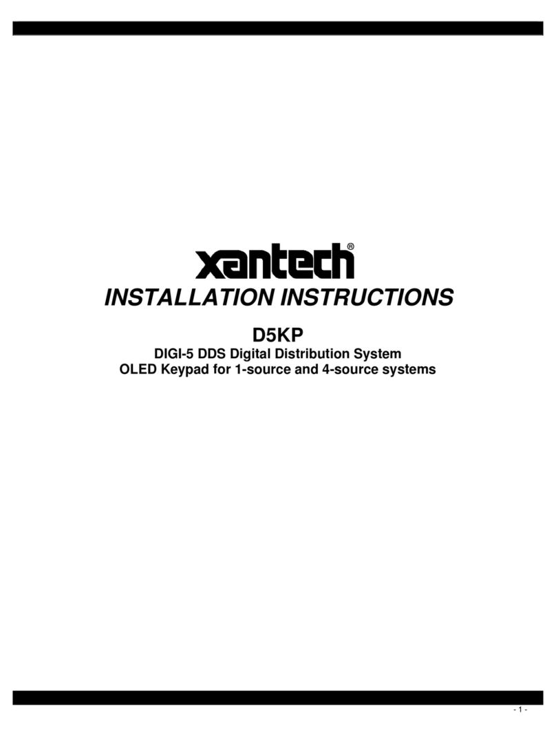 Xantech D5KP installation instructions