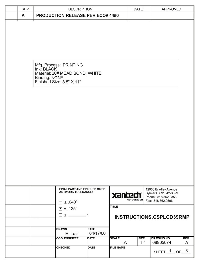 Xantech CSPLCD39RMP instructions