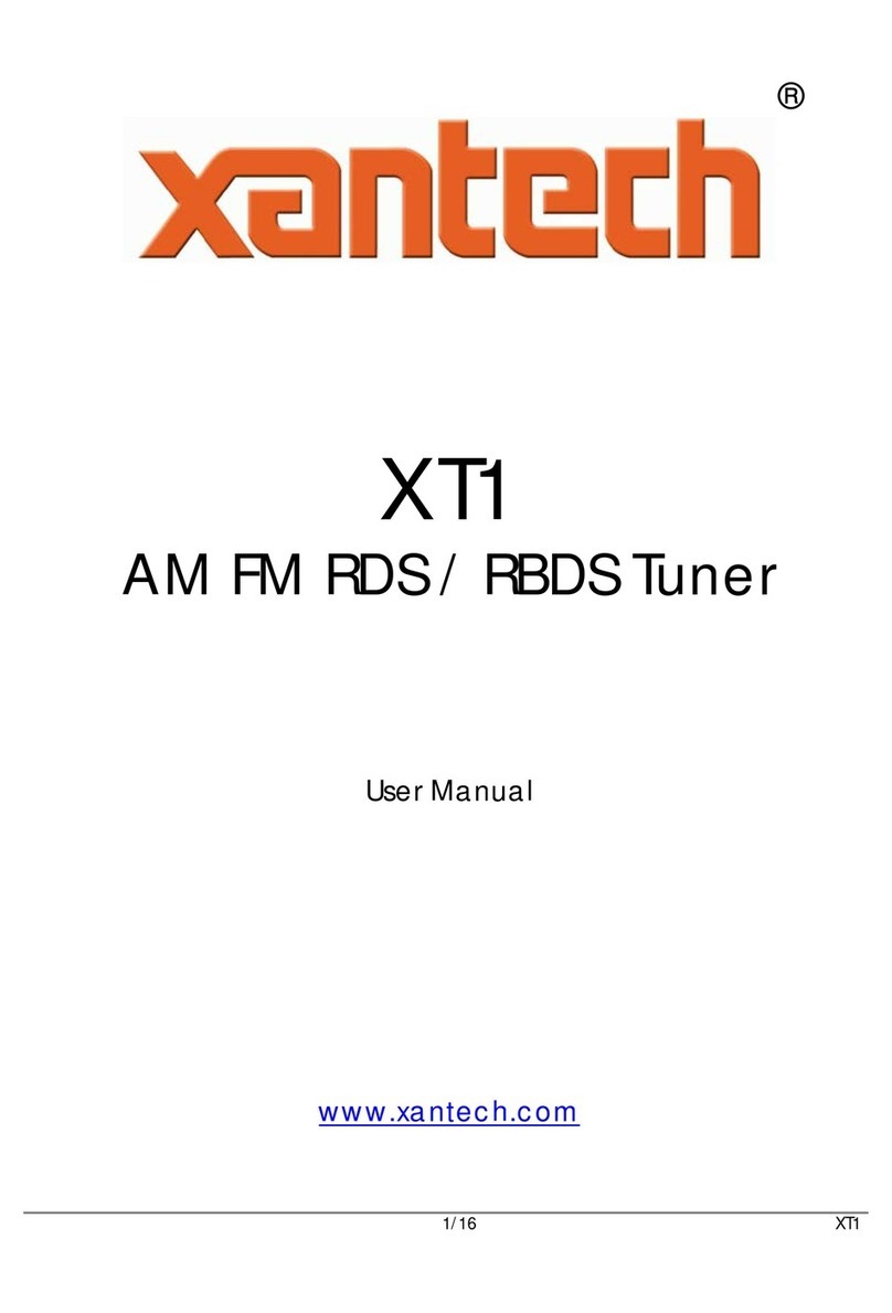 Xantech XT1 User manual