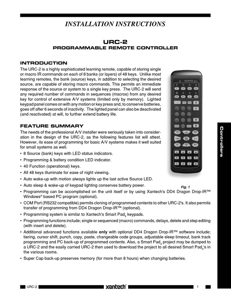 Xantech URC-2 installation instructions