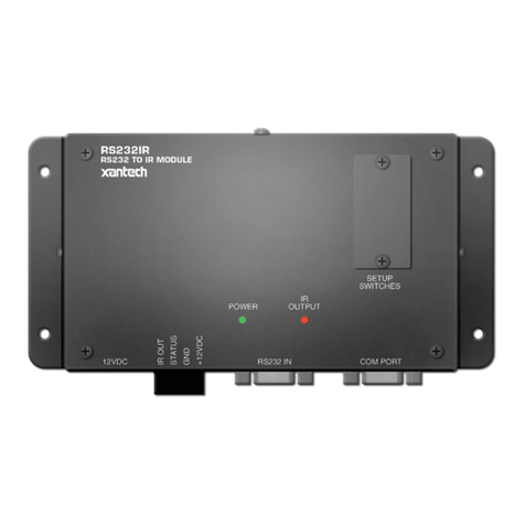 Xantech RS232IR User manual Xantech RS232IR User manual