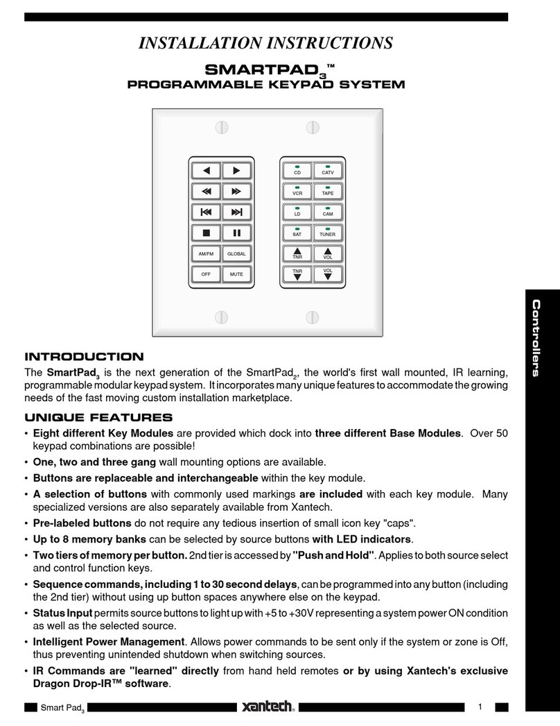 Xantech SMRTP3 User manual
