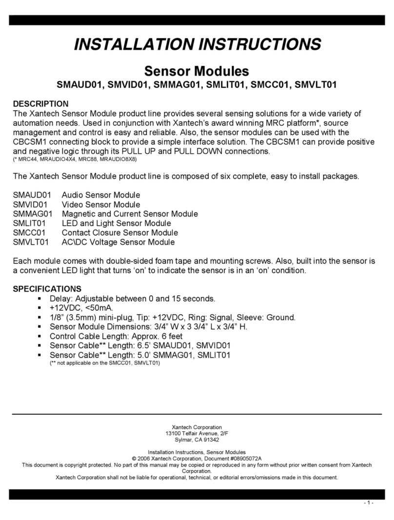 Xantech SMAUD01 installation instructions