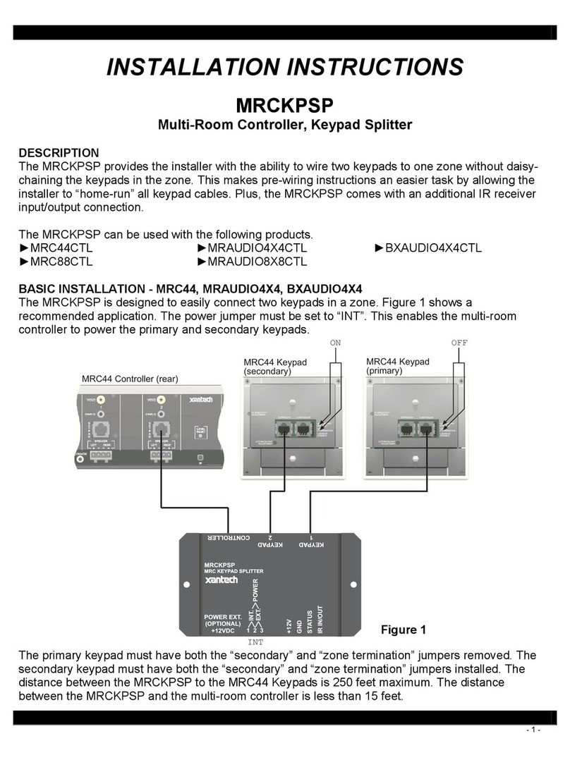 Xantech MRCKPSP User manual