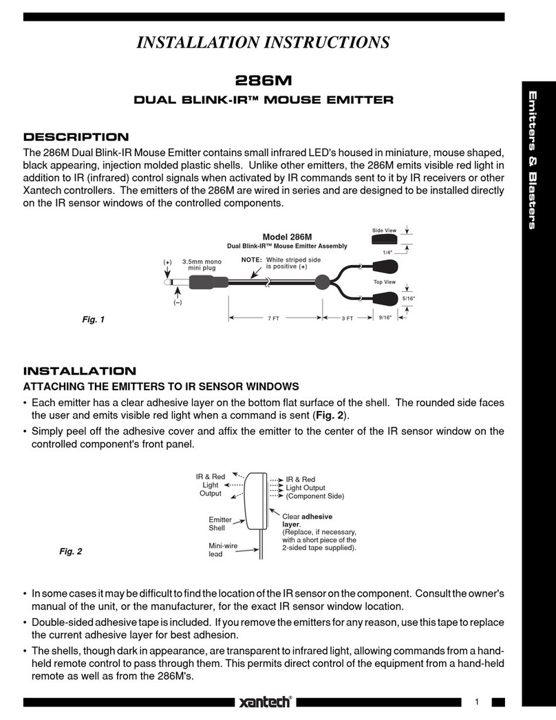 Xantech 286M installation instructions
