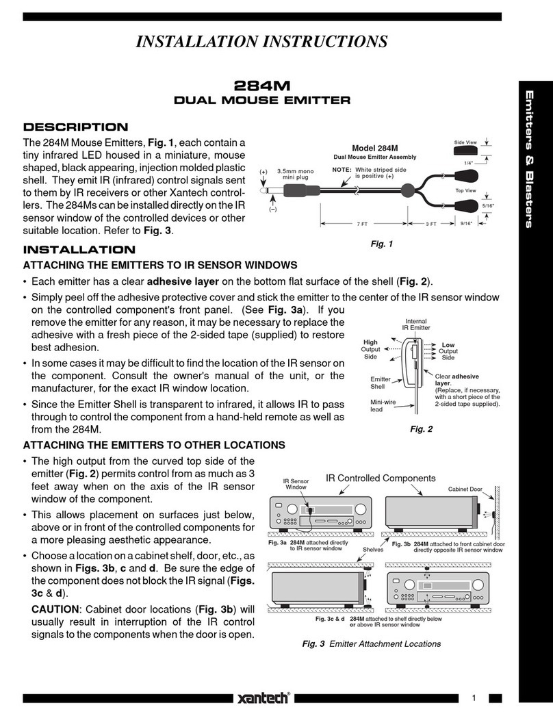 Xantech 284M installation instructions