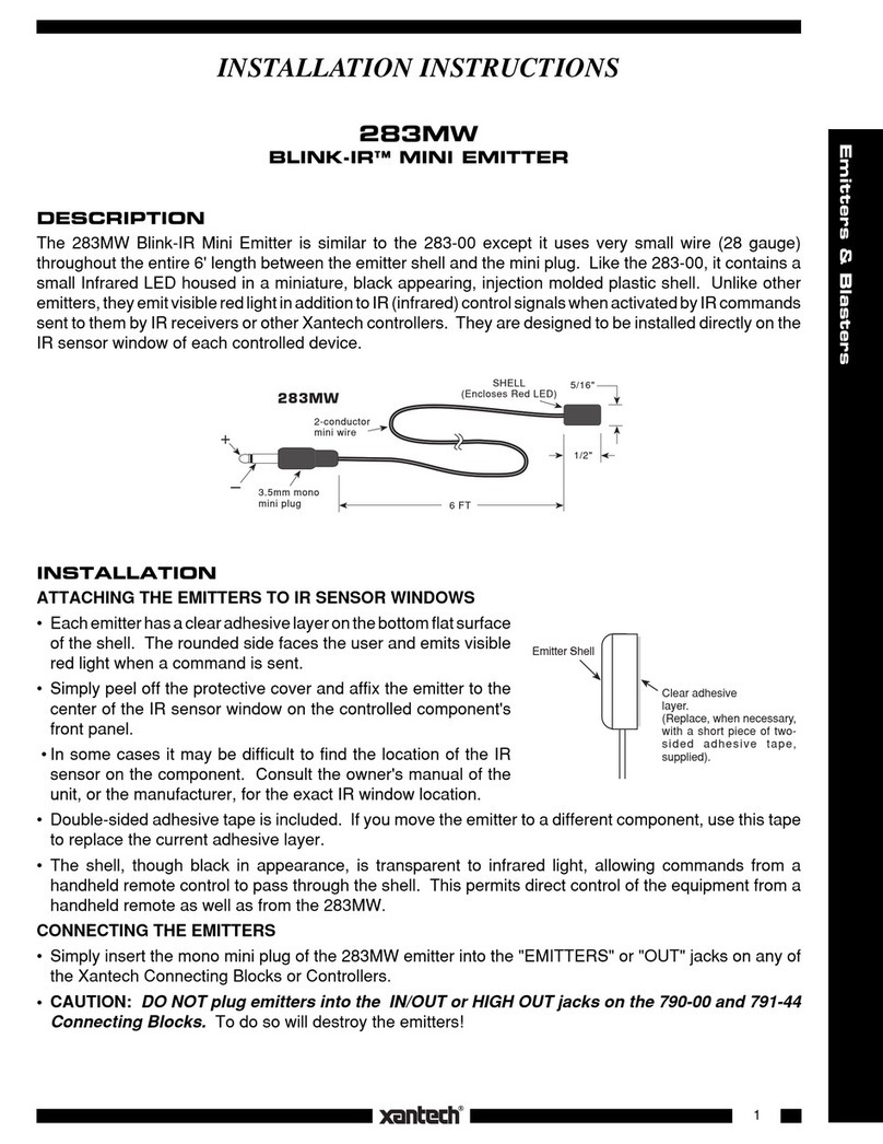 Xantech 283MW installation instructions