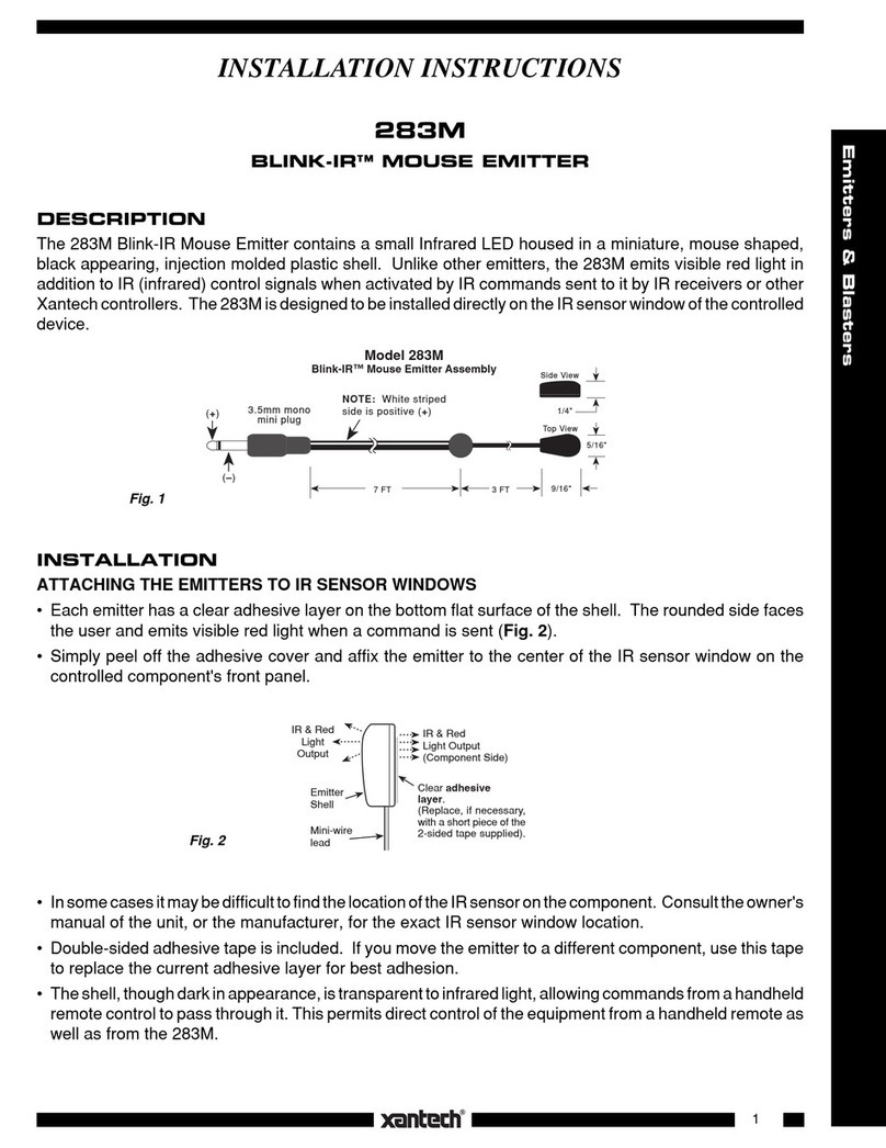 Xantech 283M installation instructions