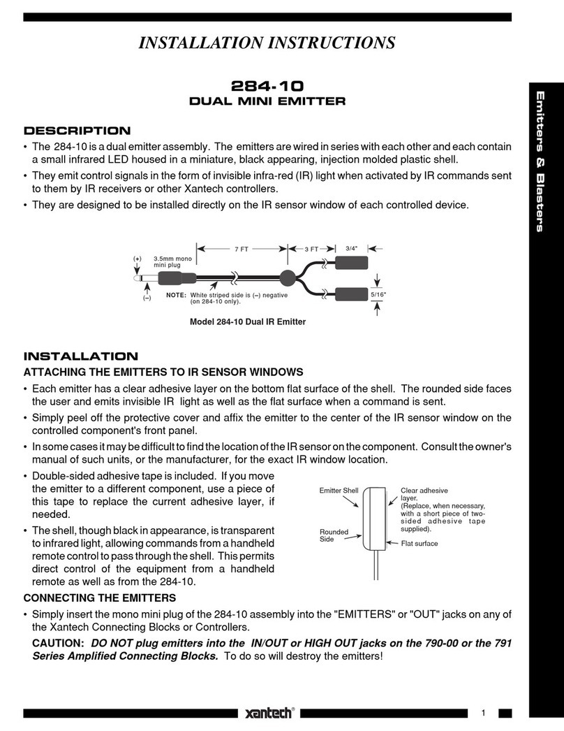 Xantech 284-10 User manual