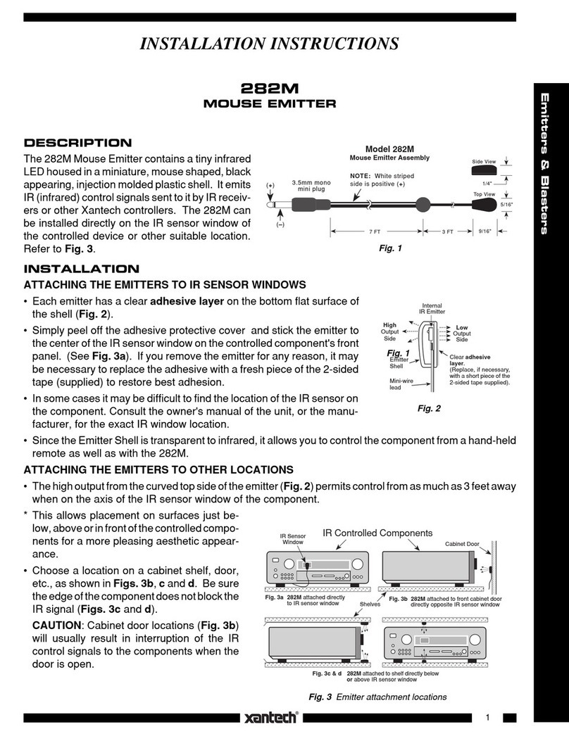 Xantech 282M installation instructions