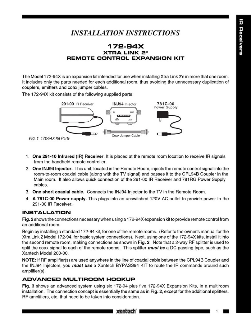 Xantech 172-94X installation instructions