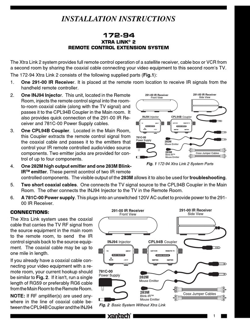 Xantech 172-94 installation instructions