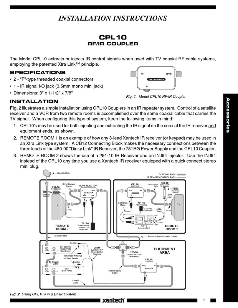 Xantech CPL10 User manual