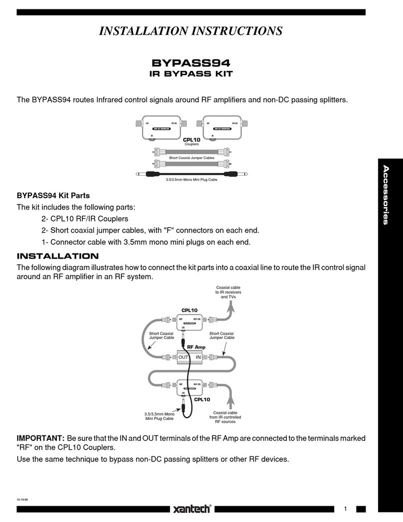 Xantech BYPASS94 User manual