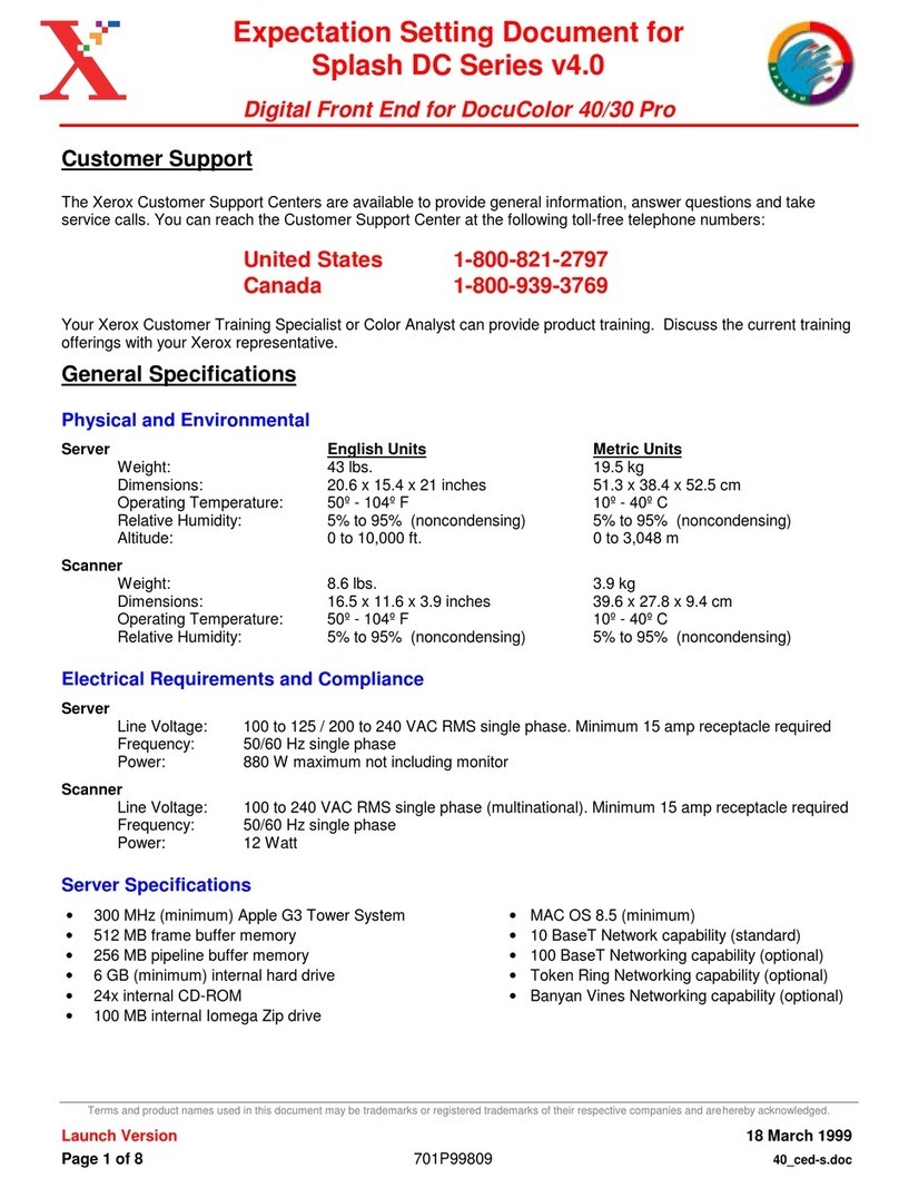 Xerox DocuColor 30 Service manual