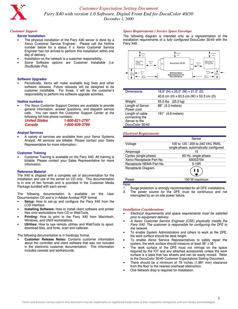 Xerox DocuColor 30 Service manual
