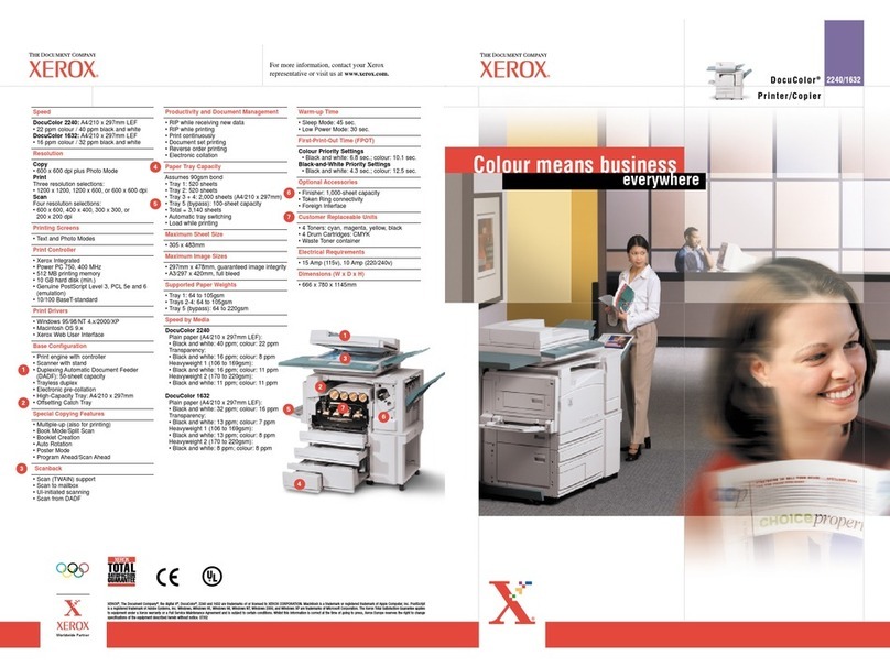 Xerox DocuColor 1632 User manual