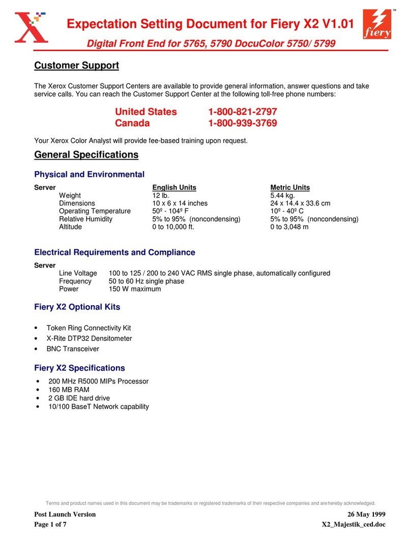 Xerox DocuColor 5750 User manual