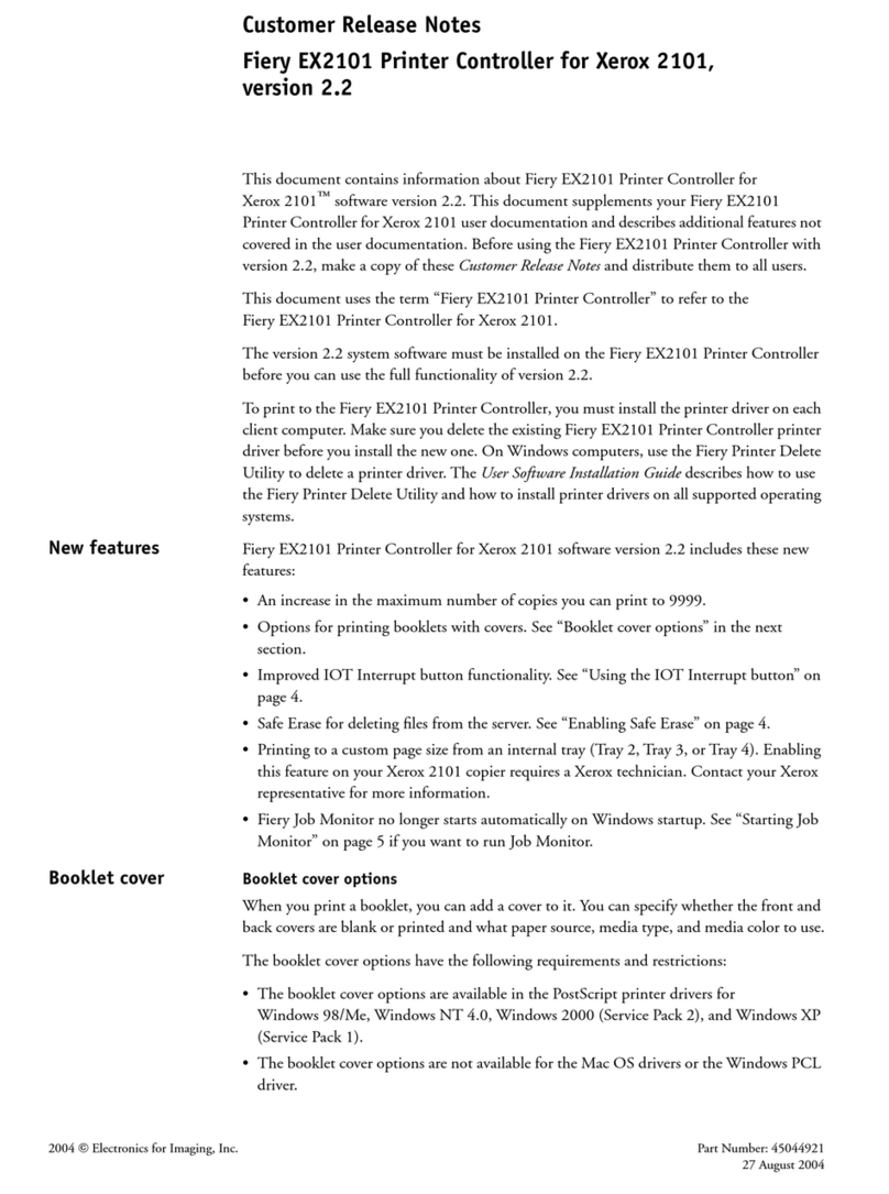 Xerox 2101 Customer release notes