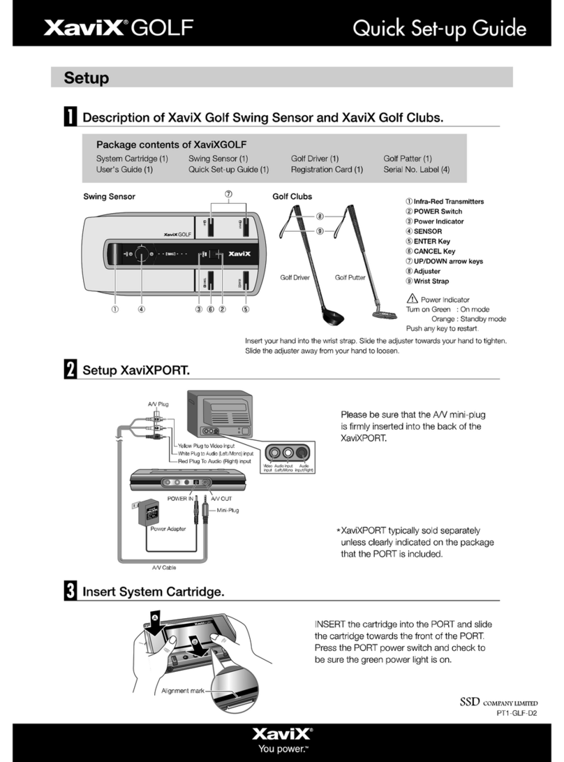 Xavix Golf User manual Xavix Golf User manual