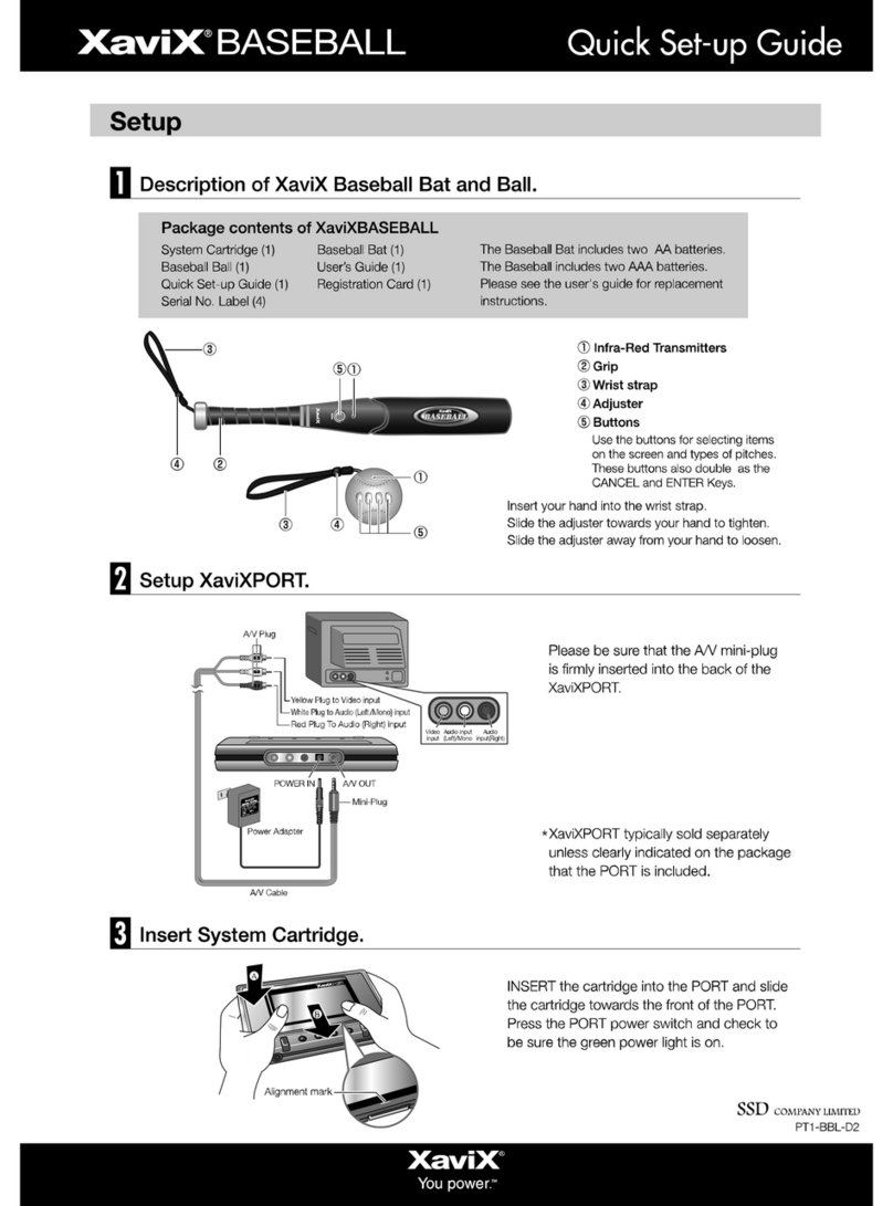 Xavix Baseball User manual Xavix Baseball User manual