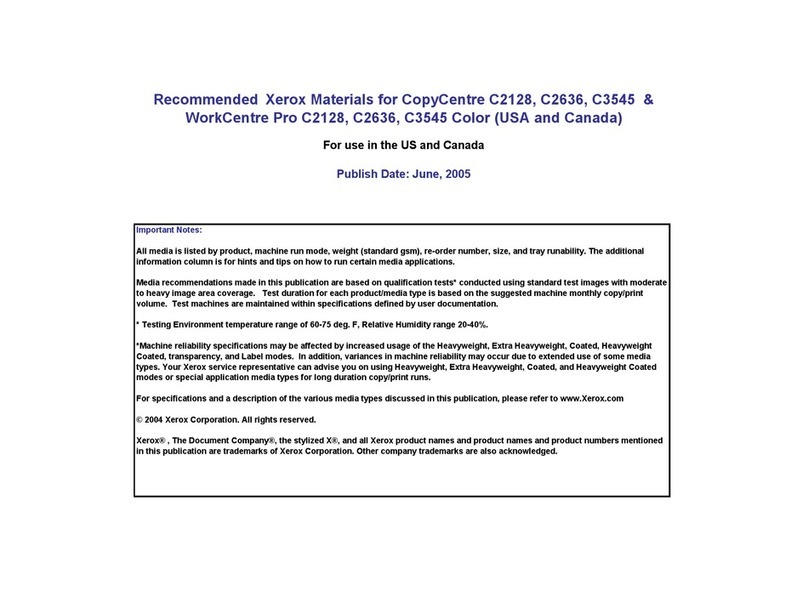 Xerox CopyCentre C2128 Manual