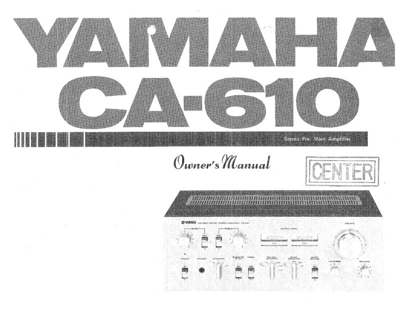 Yamaha CA-610 owner's manual