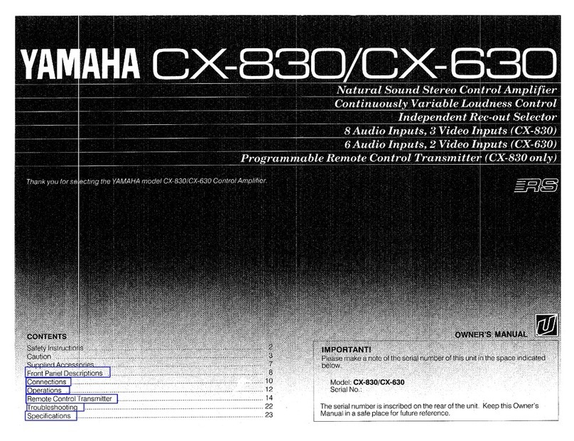 Yamaha CX-630 owner's manual