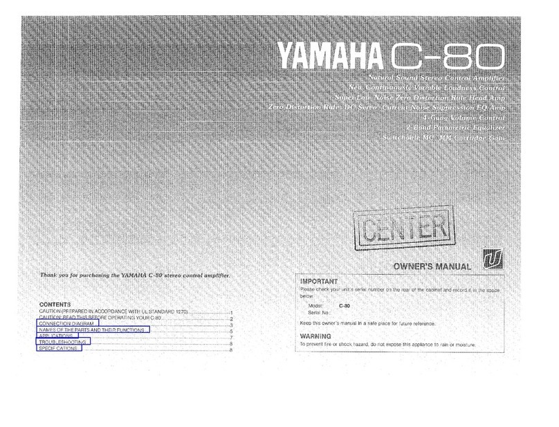 Yamaha C-80 User manual Yamaha C-80 User manual