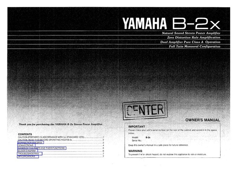 Yamaha B-2x User manual