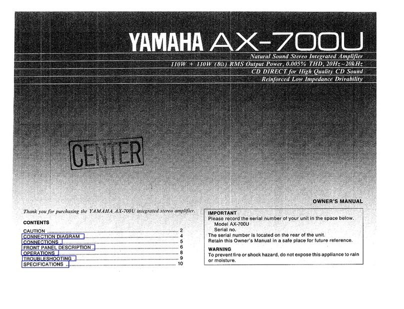 Yamaha AX-700U owner's manual