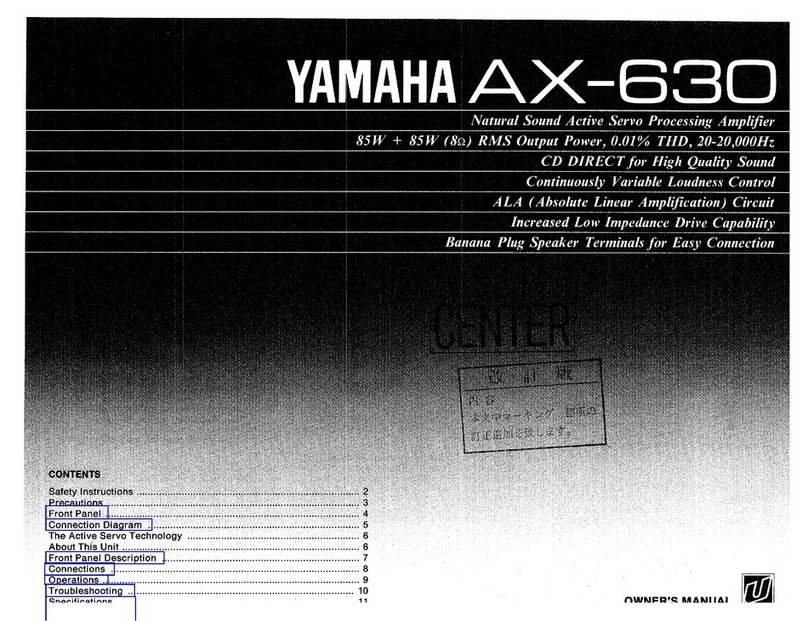 Yamaha AX-630 User manual Yamaha AX-630 User manual