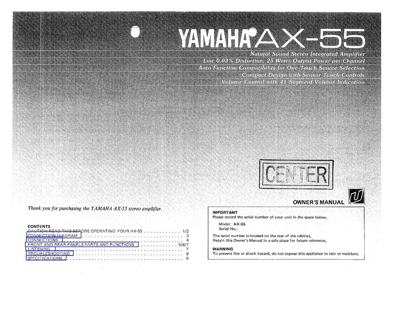 Yamaha AX-55 User manual