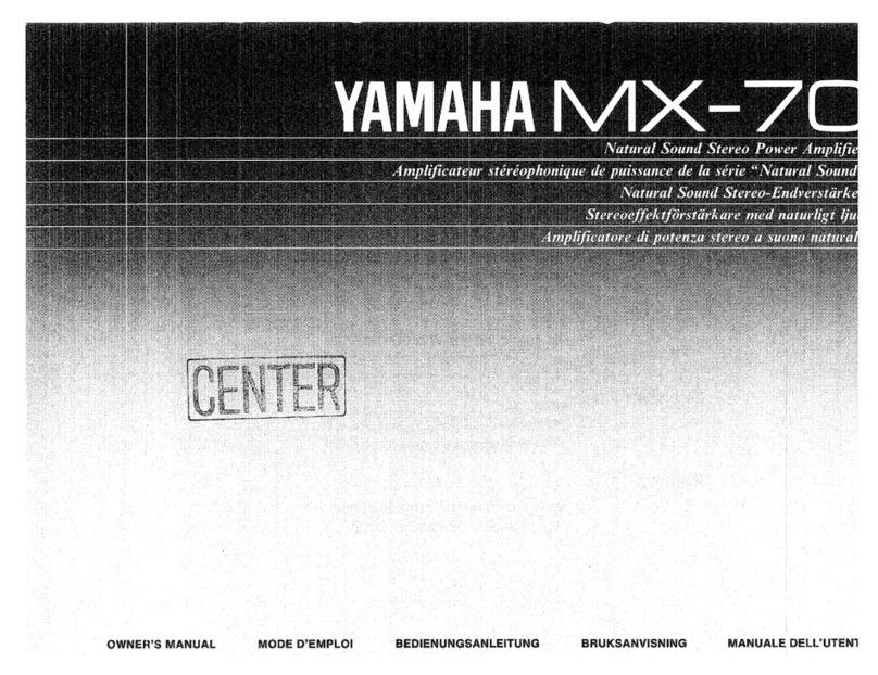 Yamaha MX-70 User manual