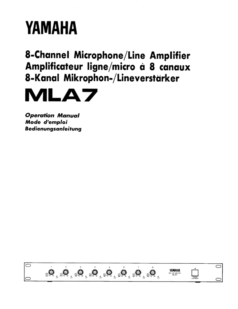 Yamaha MLA7 User manual Yamaha MLA7 User manual